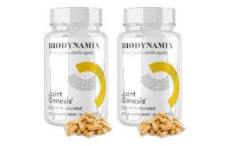 Two bottles of Joint Genesis, the 60-day package