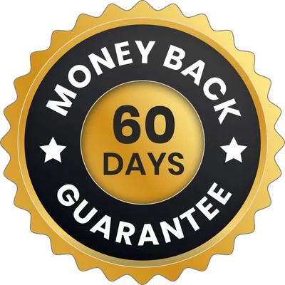 PrimeBiome 60-day money-back guarantee badge